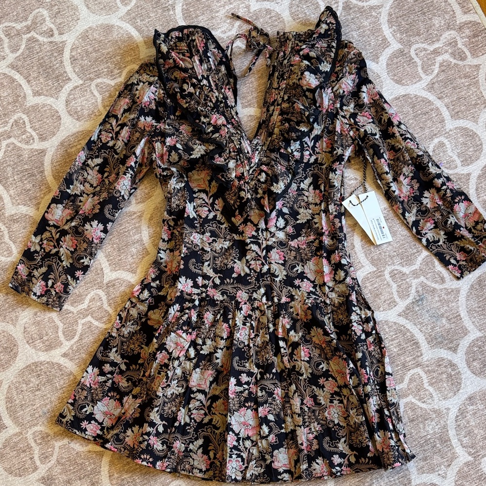 Floral Black Dress